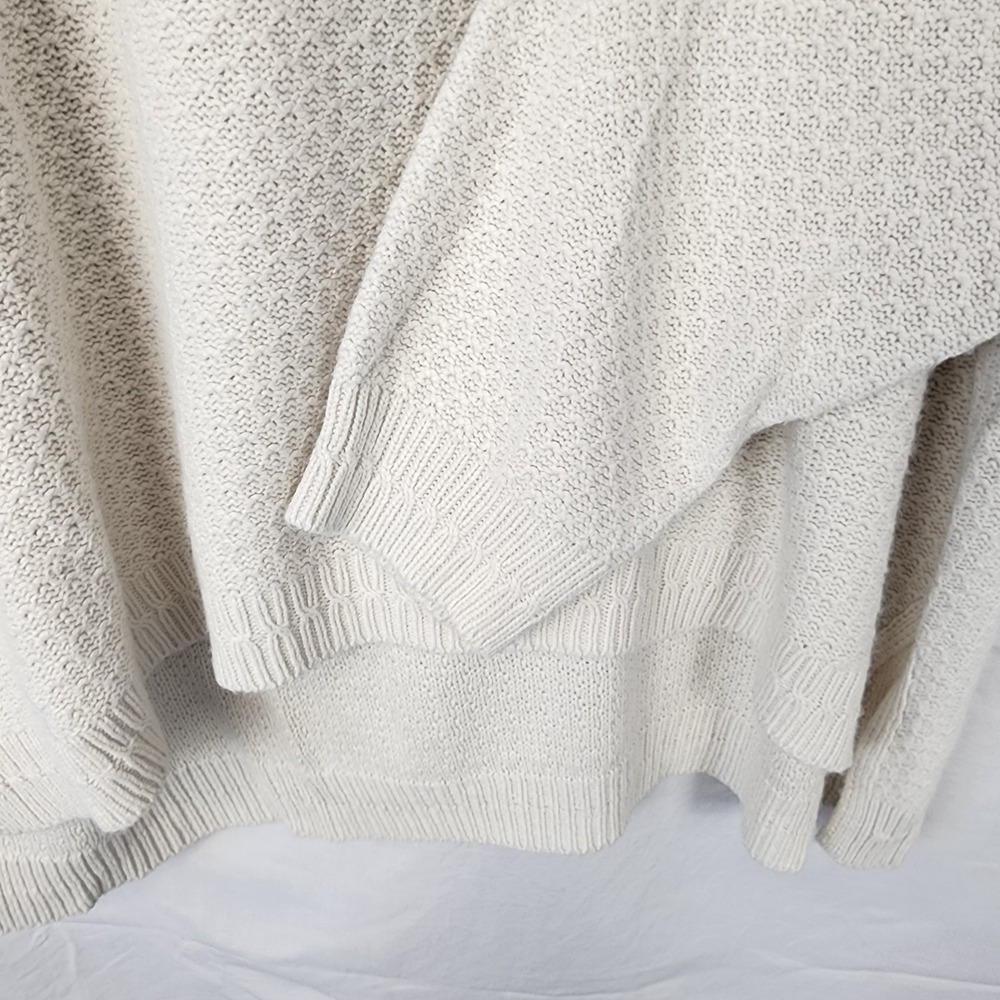 Fat Face Cream Ivory Chunky Knit Fisherman Sweater Women's Size 20 - Picture 4 of 8